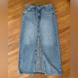 Levi's Blue Denim Maxi Skirt